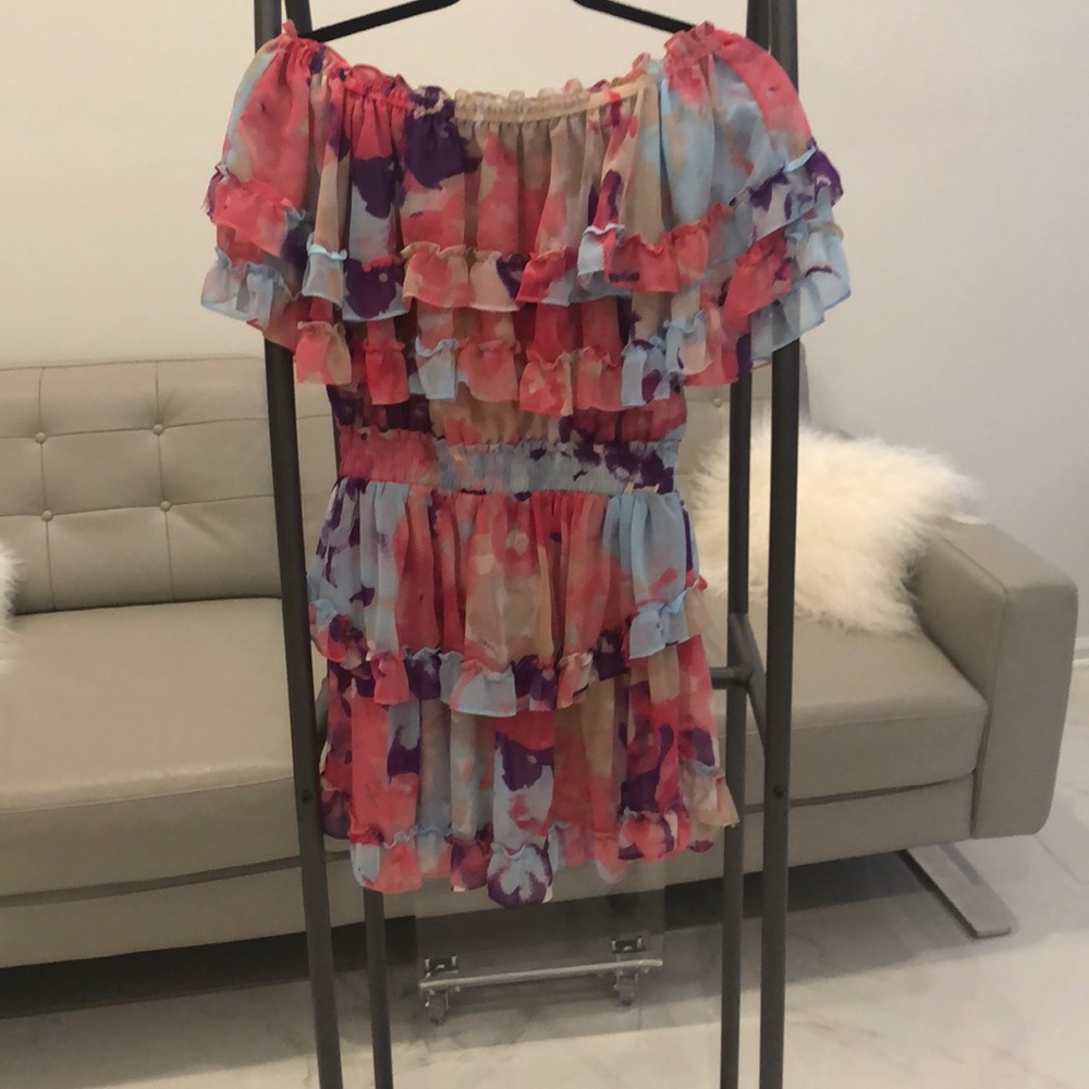 Floral dress with ruffles